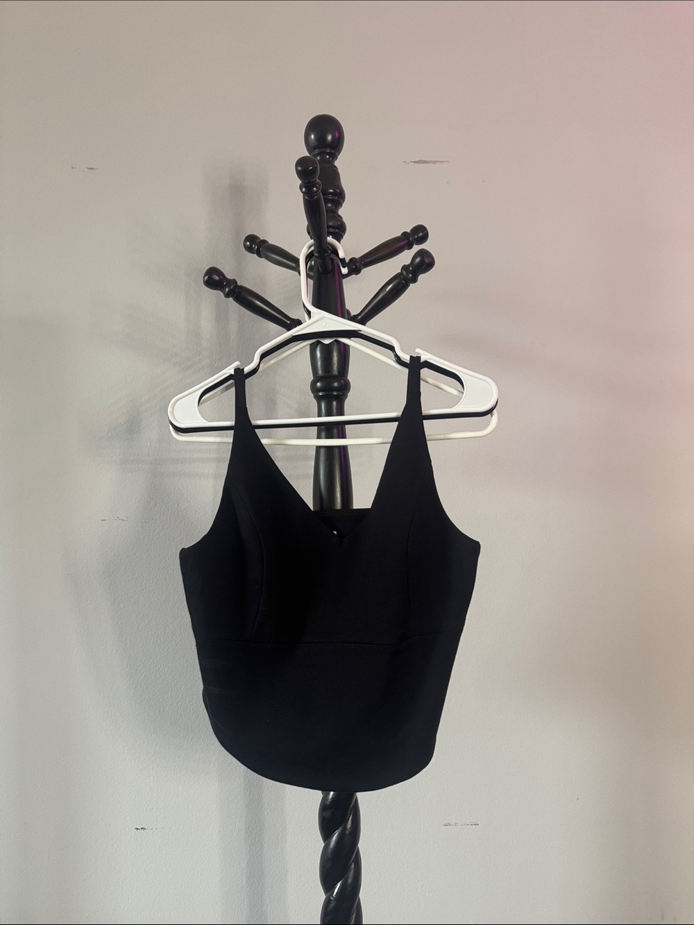 CAbi Black V-Neck Crop Tank